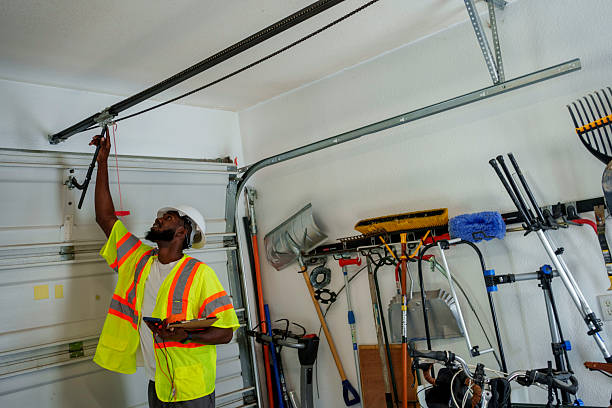 Professional Garage Door Panel Replacement technician working in White Bear Lake, MN